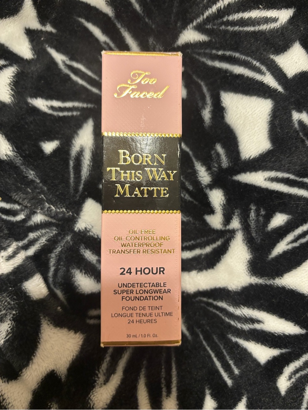 Too Faced Born This Way Matte Foundation in Pink and Gold Box